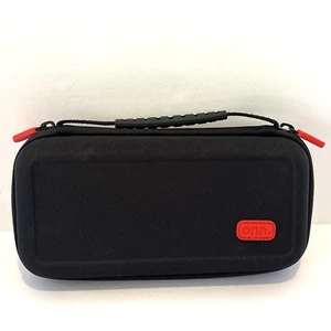 Onn schwarze Nylon Hartschalen Tragetasche für Nintendo Switch Reißverschluss mit Spielfach - Bild 1 von 9