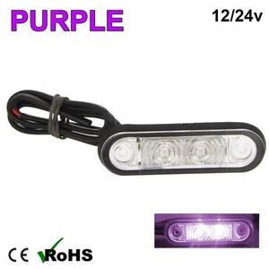 50 x Purple Hella LED Marker Light Flush Fit Kelsa Bar Running Lamp 12v or 24v - Picture 1 of 10