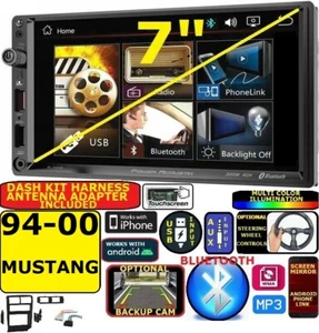 1994-2000 FORD MUSTANG 7" AM/FM BLUETOOTH USB CAR RADIO STEREO PKG - Picture 1 of 11