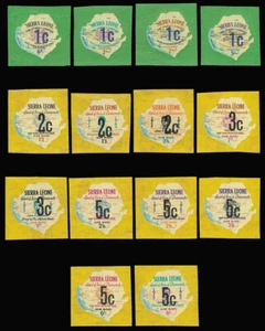Sierra Leone 1964 Decimal Currency Surcharge set complete superb MNH. SG 351-364 - Picture 1 of 1