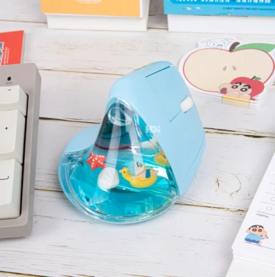 Official Pokamory SHIN-CHAN Wireless Vertical Mouse – Clear Pool Edition - Image 1 of 4