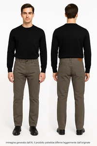 Uomo & Uomo Pantalone Da Uomo Grigio Taglia 48 W34 Dritto Estivo Classico P/E - Picture 1 of 10