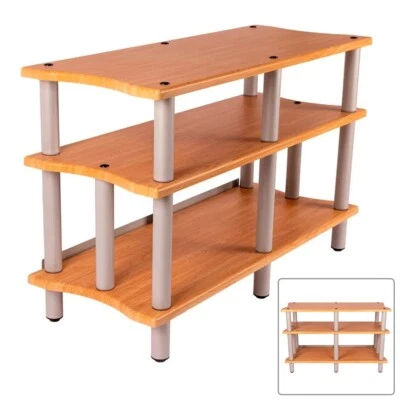 Soporte multimedia ancho de 3 niveles centro de entretenimiento componente AV cine en casa arce Foto 1 de 4