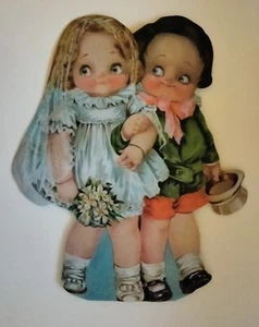 Embossed Victorian CUTIE KEWPIE WEDDING CARDS! W/Envelope-LOT OF 2 - Picture 1 of 2