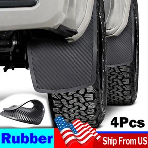 4Pcs Rubber Mud Flaps Splash Guards Mudguards Front & Rear Racing Rally Trunks - Foto 1 di 10