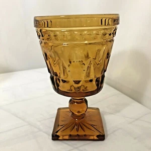 Copa de vino vintage con patas de ámbar pieza de repuesto 8 onzas diamante agua - Imagen 1 de 7