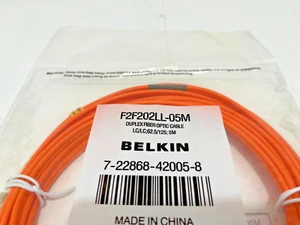 Belkin F2F202LL-05M Duplex Fiber Optic Patch Cable LC/LC 62.5/125(D10,R12-2) - Picture 1 of 2