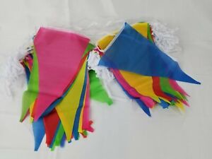 Multicolors Triangle Pennant Nylon Flags String Banner Buntings Decor