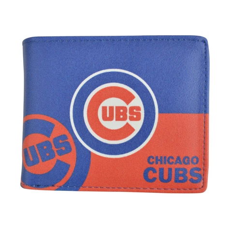 NWT MLB Chicago Cubs Men Women Synthetic Leather Bi-Fold Wallet Cover