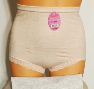 Angelina Briefs 2 PAIR 2 COLORS Tummy Control Gray and Beige Panties NWT Size S - Picture 1 of 3