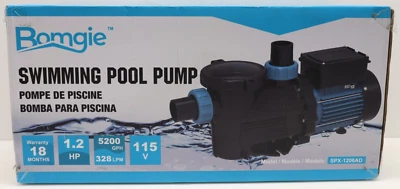 BOMGIE Dual Speed Pool Pump 5200GPH, In/Above Ground 1.2 HP - SPX-1206AD New - Image 1 of 4