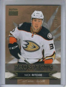 15/16 Fleer Showcase Anaheim Ducks Nick Ritchie Skybox RC card #S30 Ltd #/499 - Picture 1 of 2