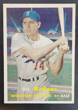 1957 Topps # 80 Gil Hodges - Beautiful Card
