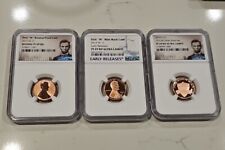 2019 3 LINCOLN SHIELD CENT: 1ST "W" CENT, 1ST "W" REVERSE PF, "S" PROOF NGC PF69