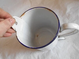 vintage Medical French Enamelware Enema jug 1920s 2 Litre dipped enamel - Picture 1 of 5