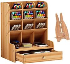 Wooden Desk Organizer, Multi-Functional DIY Pen Holder, Organizer for desk, Desk