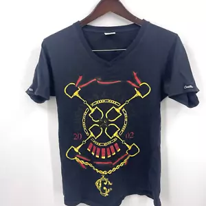 Camicia Crooks and Castles donna XS equitazione tinta unita scollo a V blu preppy LEGGI - Foto 1 di 12