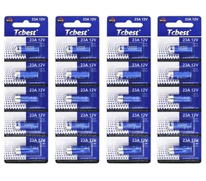 20 pilas alcalinas TCB 12v MN21 23A LRV08 K23A E23A A23 23AE V23GA - Imagen 1 de 5