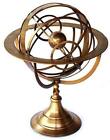 Antique Large Fully Brass Armillary Sphere Engraved Nautical Astrolabe   Rashi