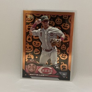 2023 Topps Update Matt Mclain RC Orange Black Jack-o-lantern SP Cincinnati Reds
