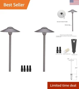 Outdoor Pathway Light - Low Voltage - Bronze Finish - 2-Pack - Replaceable LED - Picture 1 of 8