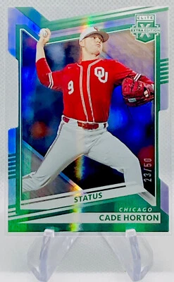 2022 Panini Elite Extra Edition Cade Horton Status Die-Cut Parallel 23/50 #7 - Image 1 of 3