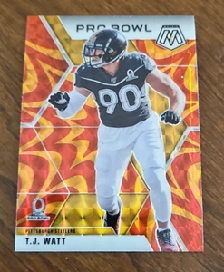 2020 Panini Mosaic - Pro Bowl Mosaic Reactive Orange Prizm #254 T.J. Watt - Bild 1 von 2