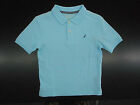 Boys Nautica 26.50 Turquoise  Curacao Short Sleeve Polo Shirts Sizes 7  7X