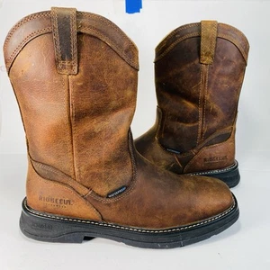 Ridgecut Gummistiefel Herren 10 Square Toe Rancher Wasserdicht Leder YMF-2201 - Bild 1 von 14