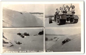 RPPC Floradale Dune Scooter MEARS Michigan Old Car 1930s Vintage Photo Postcard - Picture 1 of 2