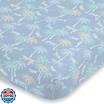 NoJo Acuarela Tropical Guepardo, Elefante, León, Azul, Blanco y Verde Super Foto 1 de 4