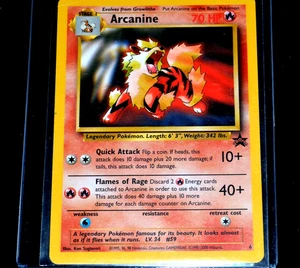 AUTÉNTICO POKEMON TCG ARCANINE Black Star Promo 70 HP #6 No Holo VERDADERO - Imagen 1 de 6