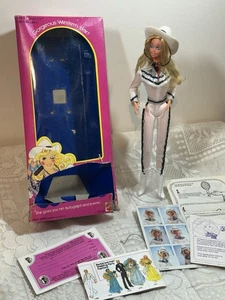 VINTAGE 1980 MATTEL WESTERN  BARBIE "WINKING" DOLL  MATTEL 1757  WITH BOX- READ - Picture 1 of 16