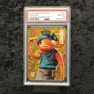 Panini Fortnite Series 1 PSA 10 Fishstick #187 Crystal Shard Italy Cards - Picture 1 of 2