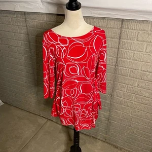 Alfani Tie Side 3/4 Sleeves Longline Blouse Size L - Picture 1 of 4