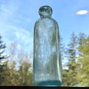 Fred Thorn Wilkes Barre PA Aqua Hutchinson Bottle - Picture 1 of 16
