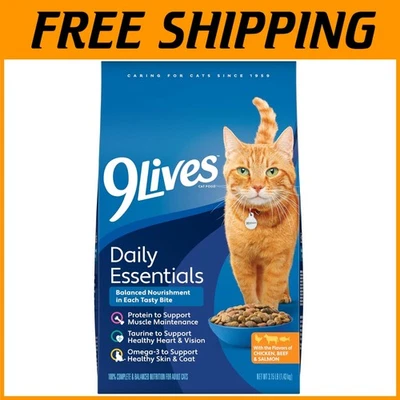 Comida seca para gatos de pollo, carne de res y salmón - 3,15 lb. (Pack de 4) Foto 1 de 4