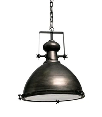 MERCANA WILLSON Mercana Bashaw I Grey Metal Pendant Dome Light Modern - NEW