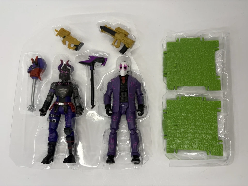 Fortnite 4 英寸可动人偶套装深红色骑士和外卡小队模式传说 — 第 1/1 张图片