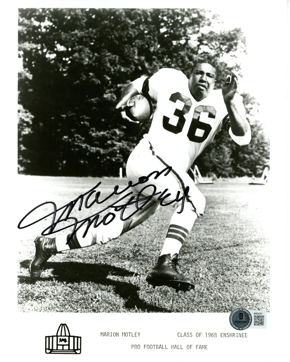 Marion Motley Autographed Signed Cleveland Browns 8X10 Photo HOF Beckett 