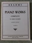 BRAHMS - Œuvres pour piano, Vol. 2. IMC. Partition de musique.