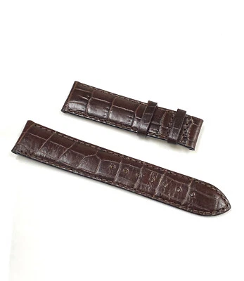 Genuine Tissot 20mm x 18mm Alligator Grain Brown Leather Band Strap - Image 1 of 3