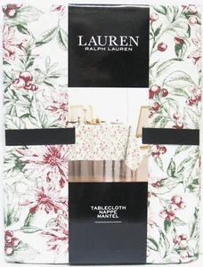 Ralph Lauren Baumwolle Tischdecke Urlaub Beeren Weihnachtsstern rot grün 60 x 104 - Bild 1 von 1