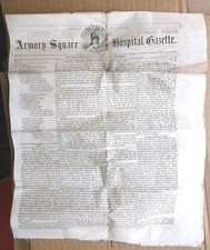 Jornal 1864 Guerra Civil Armory Square Morte Gazeta Hospital Geral Harker