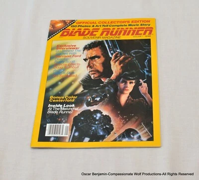 Blade Runner Souvenir Magazine!  RARE!  Phillip K. Dick's Last Interview!  NM! - Image 1 of 3