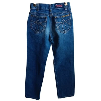 Jeans Niñas 10 22x26 Vintage Años 80 BRITTANIA DISCO BORDADO BOLSILLO DENIM Foto 1 de 4