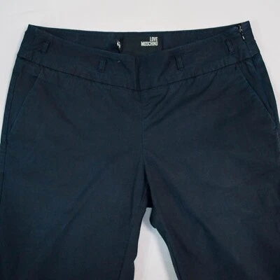 Love Moschino Authentic stretch trousers Dark blue pants US4  IT40 - Image 1 of 4