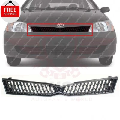 New Front Grille Textured Black Plastic Fits 2000-2002 Toyota Echo TO1200230 Foto 1 de 4