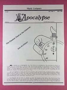 Harry Lorayne's Apocalypse - Magier Newsletter Vol.8/No.11 - 1985 - Magisch - Imagen 1 de 2