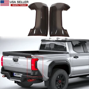 Smoked Rear Tail Light Covers Trim For Toyota Tacoma 2024+ Exterior Accessories - Picture 1 of 10